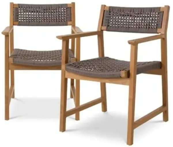 Cancun Outdoor Dining Armchair, Set of 2