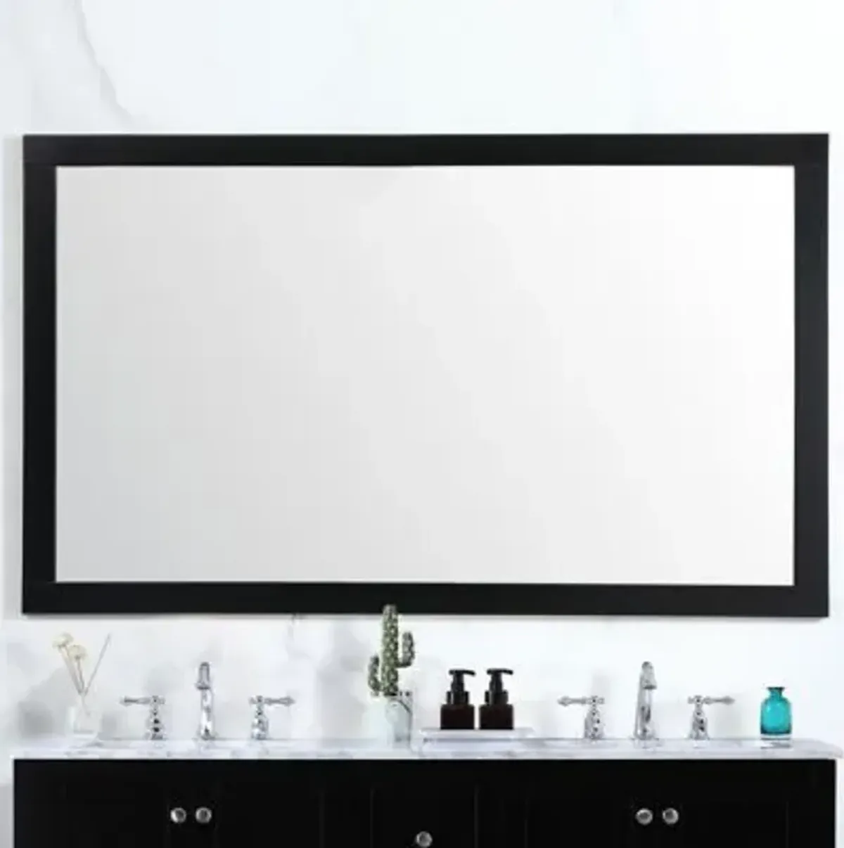 Aqua Rectangle Vanity Mirror