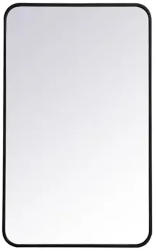 Evermore Soft Corner Metal Rectangular Vanity Mirror