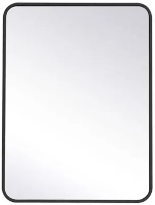 Evermore Soft Corner Metal Rectangular Vanity Mirror