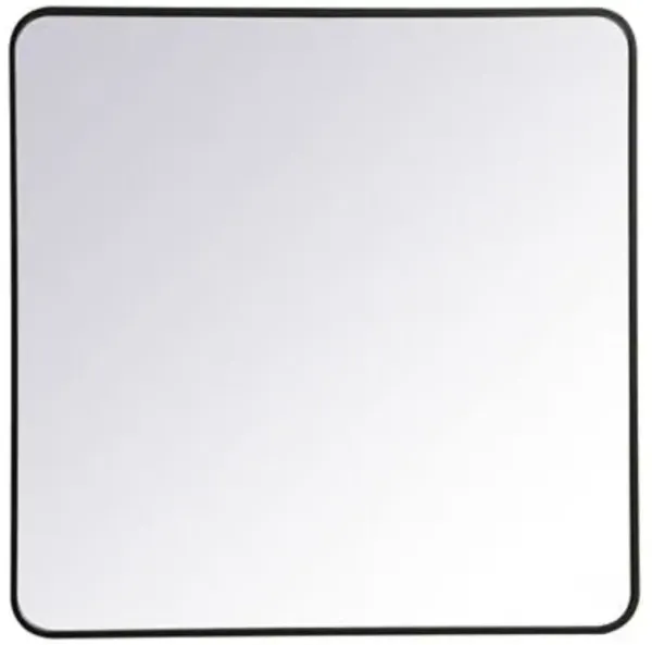 Evermore Soft Corner Metal Rectangular Vanity Mirror