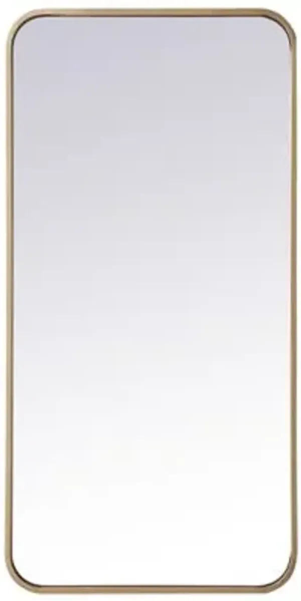 Evermore Soft Corner Metal Rectangular Vanity Mirror