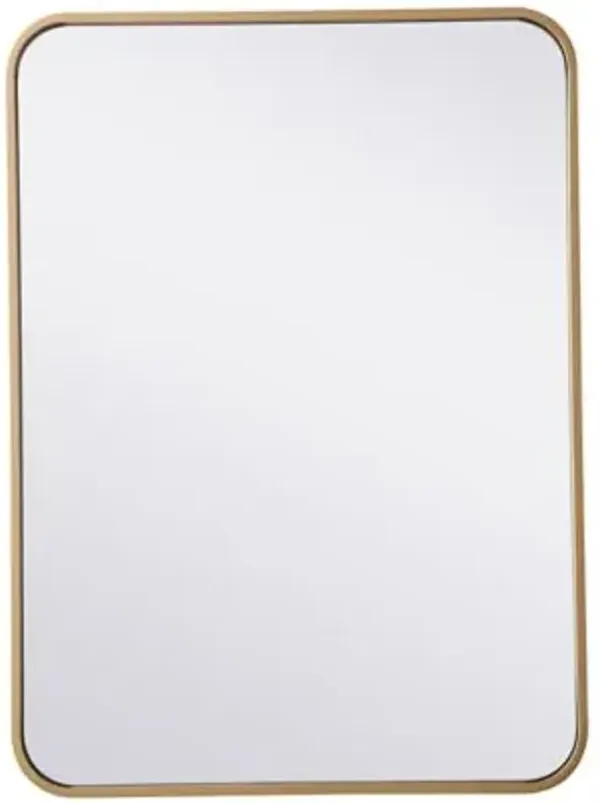 Evermore Soft Corner Metal Rectangular Vanity Mirror