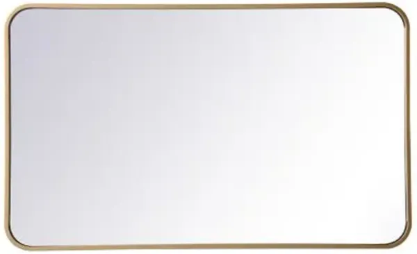 Evermore Soft Corner Metal Rectangular Vanity Mirror