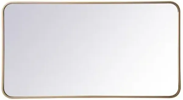 Evermore Soft Corner Metal Rectangular Vanity Mirror