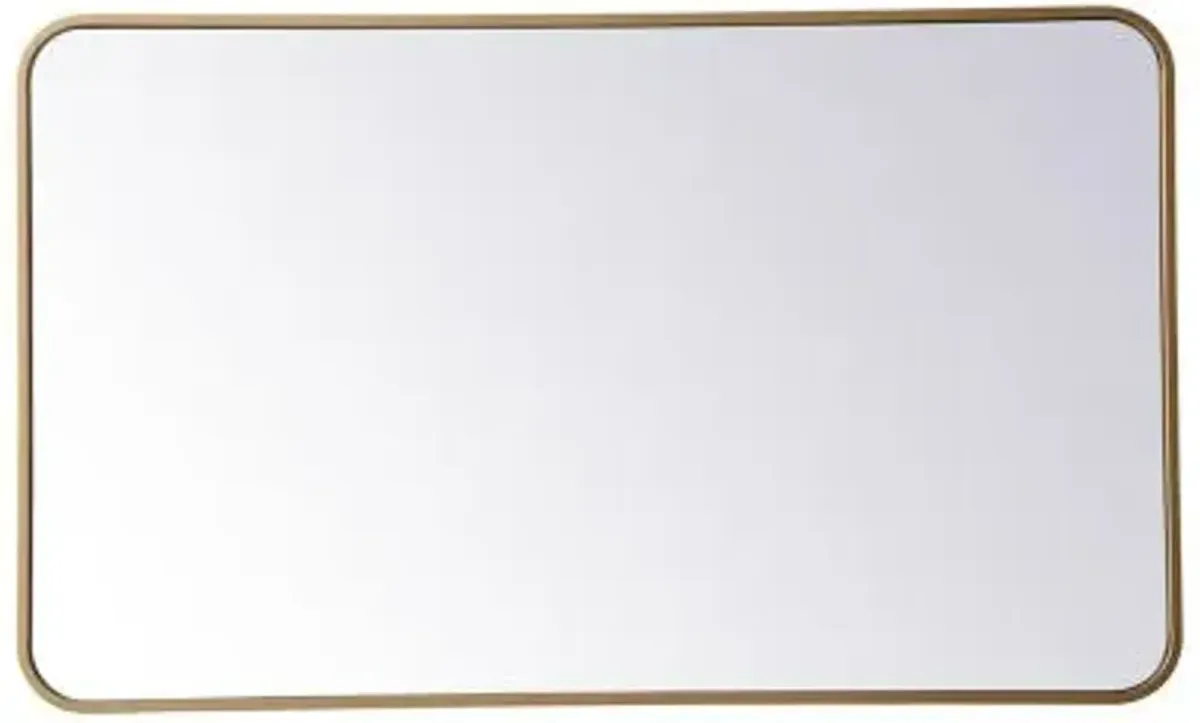 Evermore Soft Corner Metal Rectangular Vanity Mirror