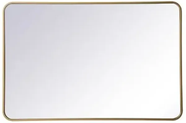 Evermore Soft Corner Metal Rectangular Vanity Mirror