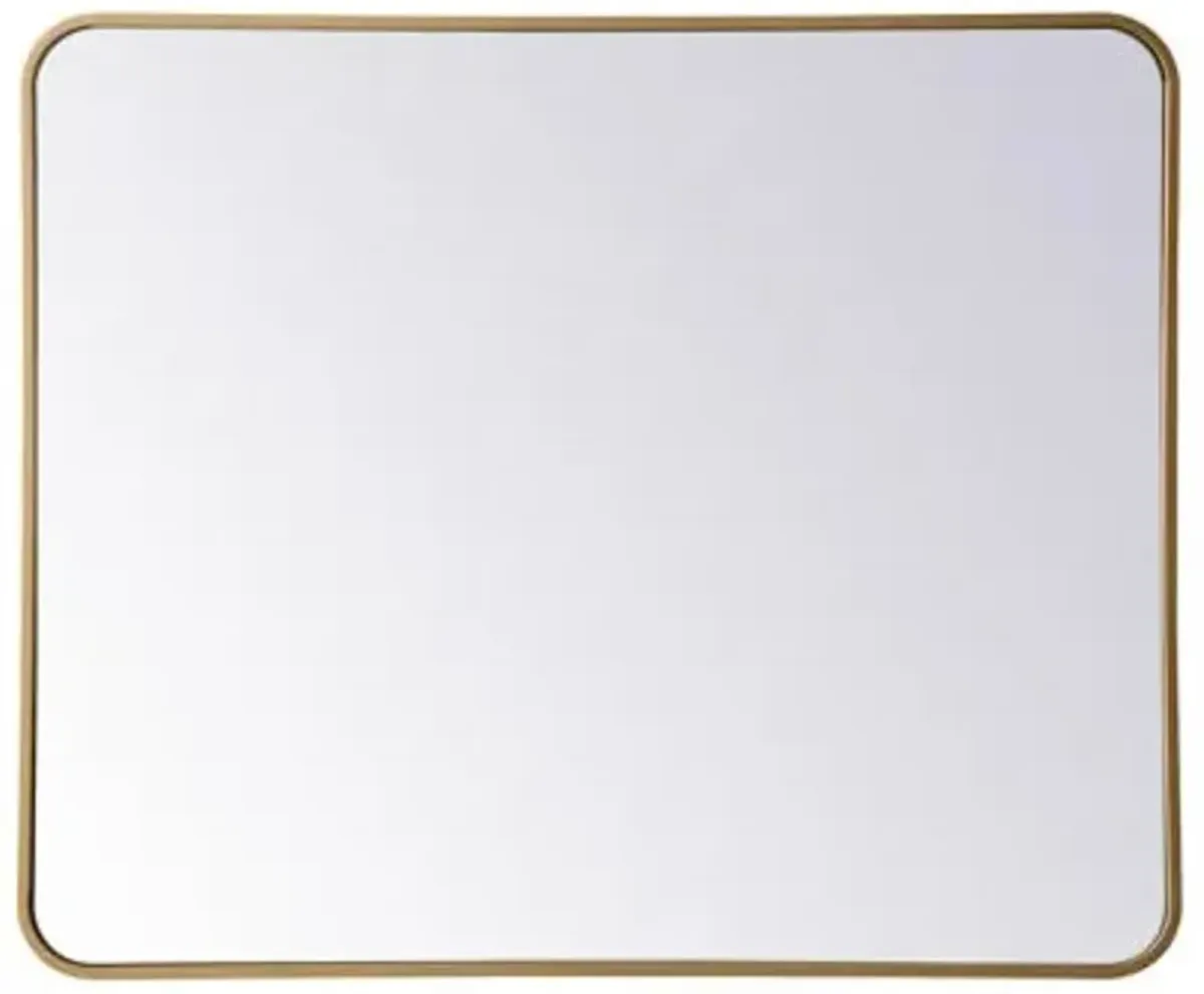 Evermore Soft Corner Metal Rectangular Vanity Mirror