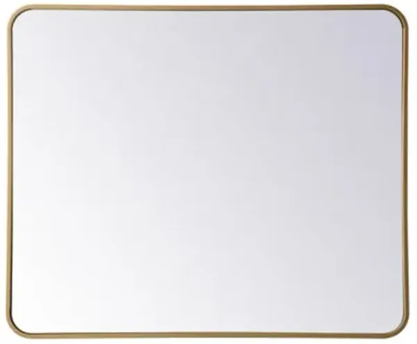 Evermore Soft Corner Metal Rectangular Vanity Mirror