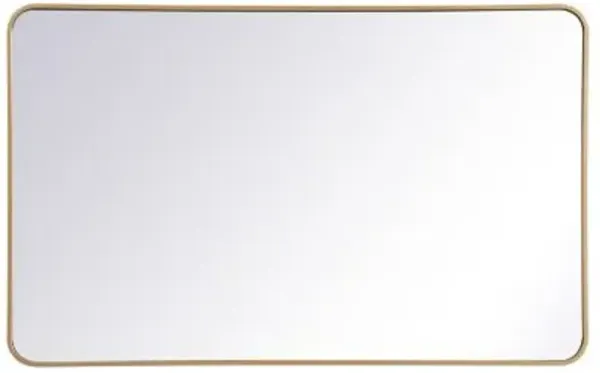 Evermore Soft Corner Metal Rectangular Vanity Mirror