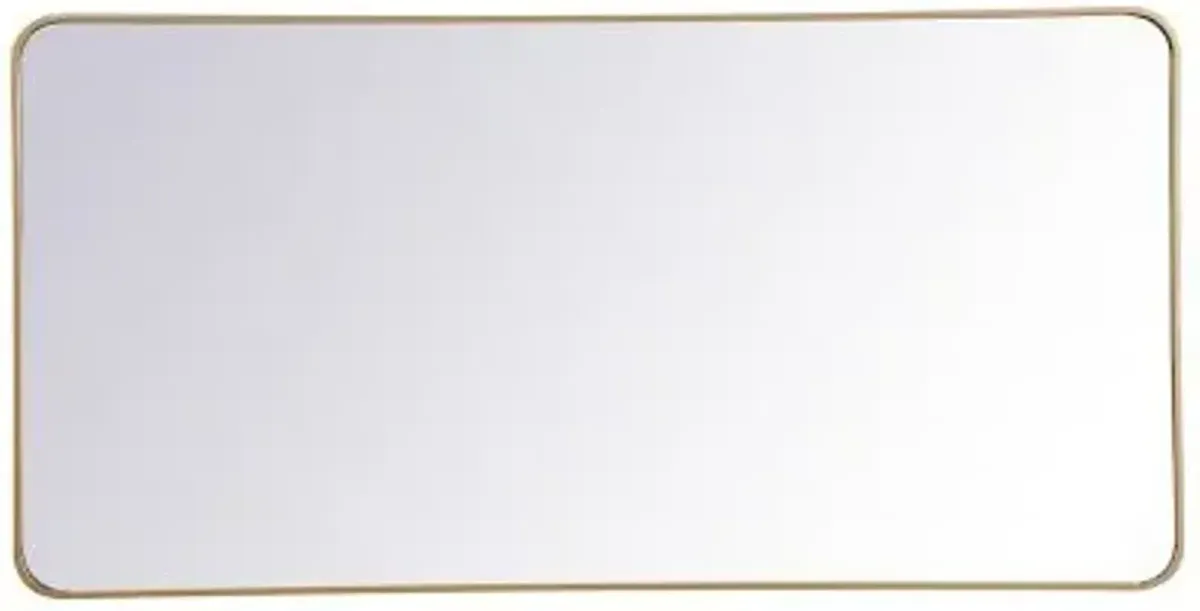 Evermore Soft Corner Metal Rectangular Vanity Mirror