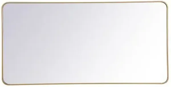 Evermore Soft Corner Metal Rectangular Vanity Mirror