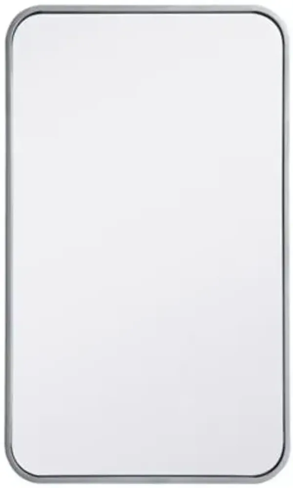 Evermore Soft Corner Metal Rectangular Vanity Mirror