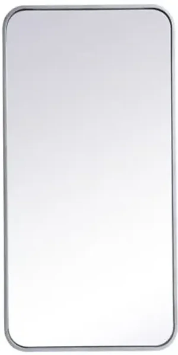 Evermore Soft Corner Metal Rectangular Vanity Mirror