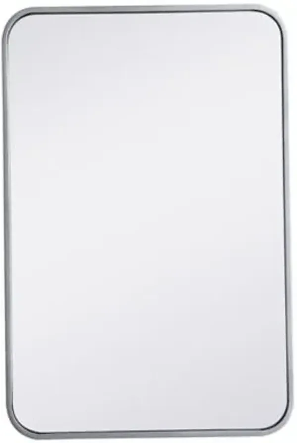 Evermore Soft Corner Metal Rectangular Vanity Mirror