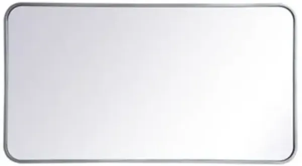 Evermore Soft Corner Metal Rectangular Vanity Mirror