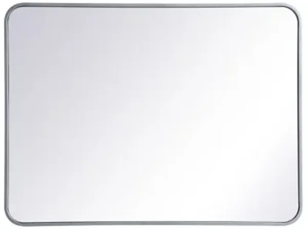 Evermore Soft Corner Metal Rectangular Vanity Mirror