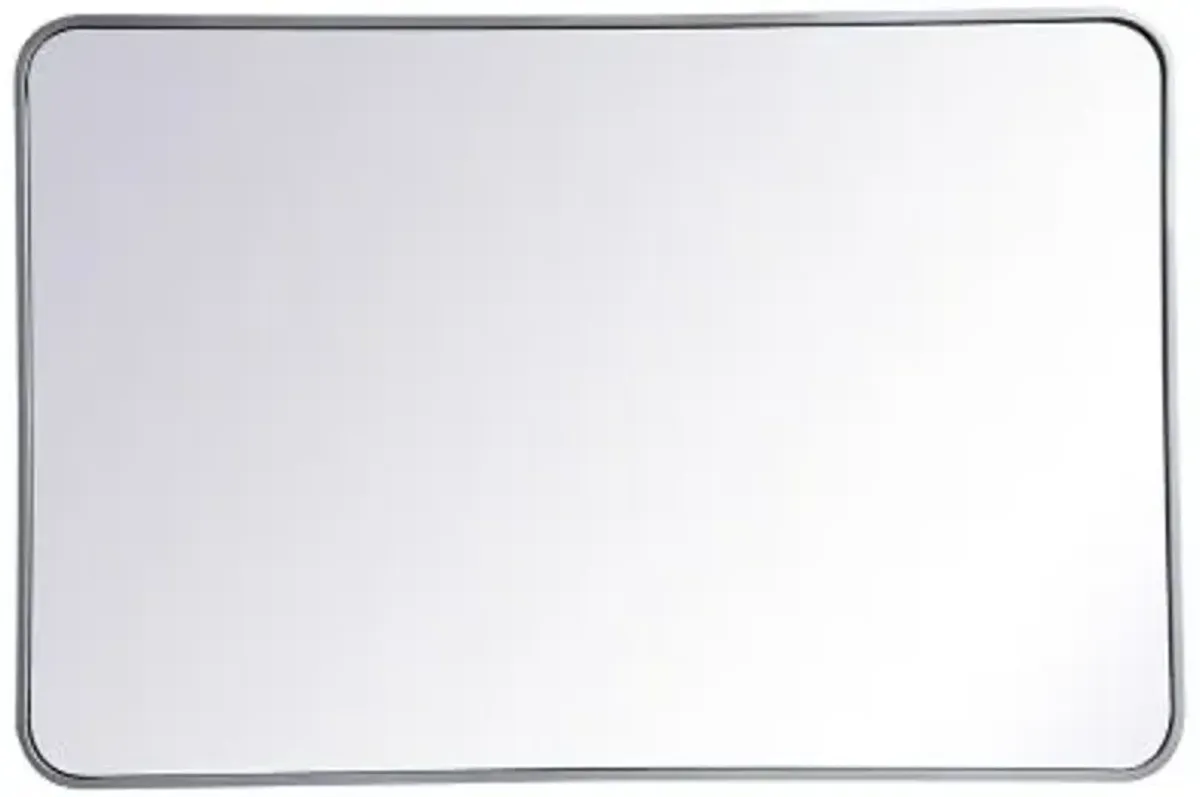 Evermore Soft Corner Metal Rectangular Vanity Mirror
