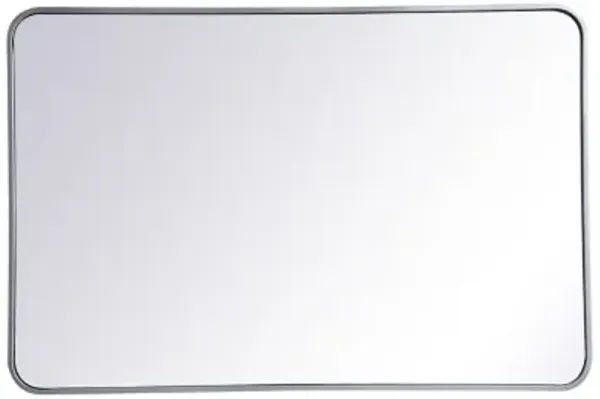 Evermore Soft Corner Metal Rectangular Vanity Mirror
