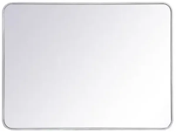 Evermore Soft Corner Metal Rectangular Vanity Mirror