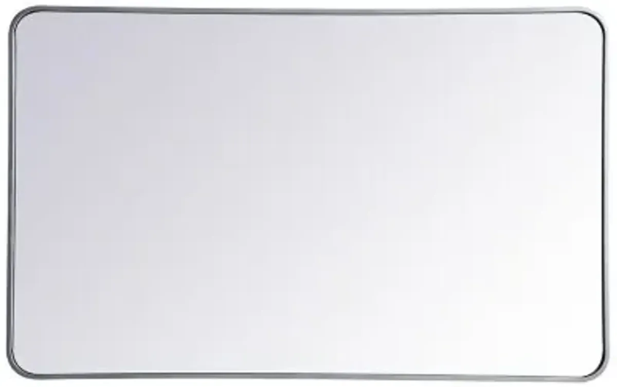 Evermore Soft Corner Metal Rectangular Vanity Mirror
