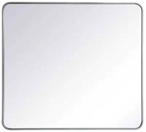 Evermore Soft Corner Metal Rectangular Vanity Mirror