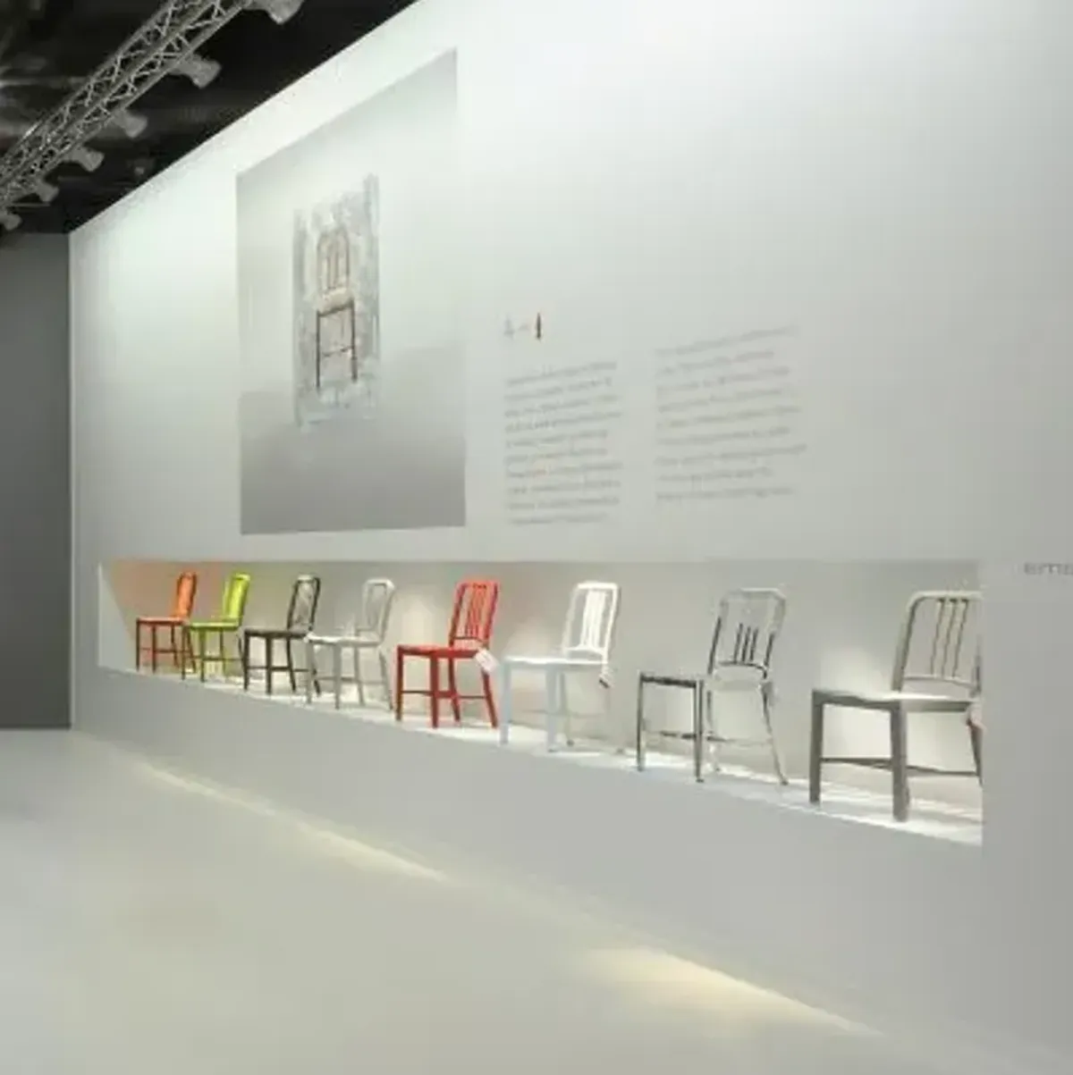 Navy Chair with Wood Seat