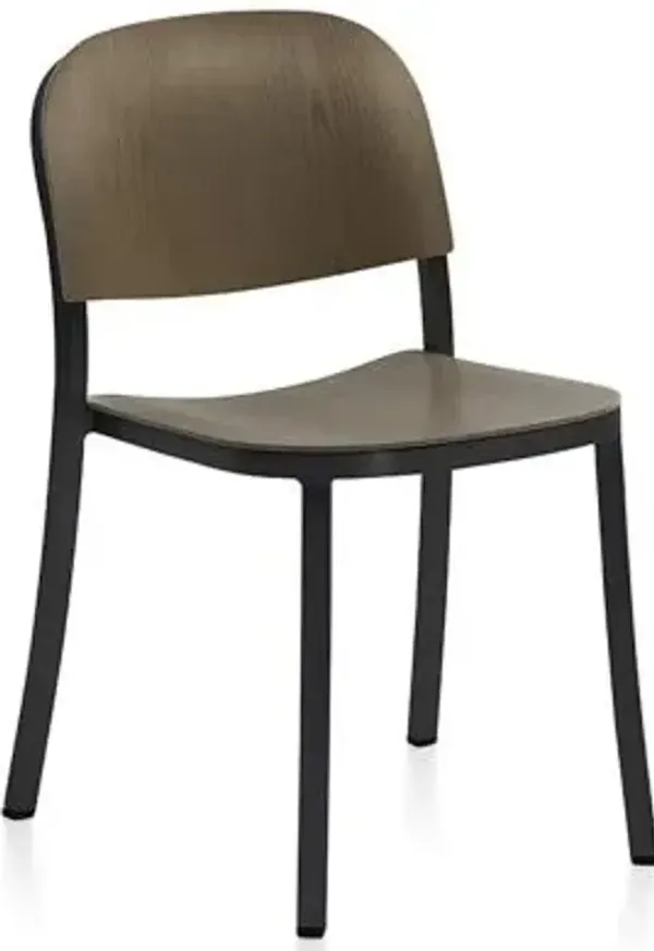 1 Inch Stacking Chair, Wood Seat and Back