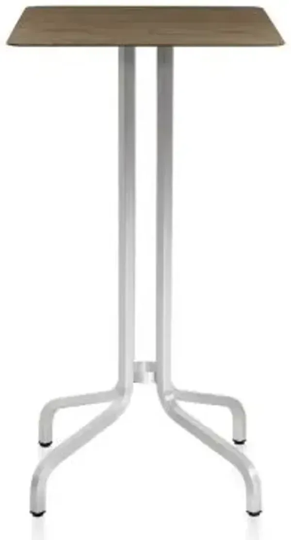 1 Inch Bar Table Square, Wood Top