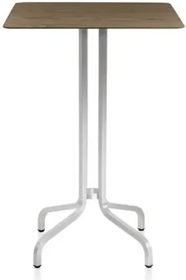 1 Inch Bar Table Square, Wood Top