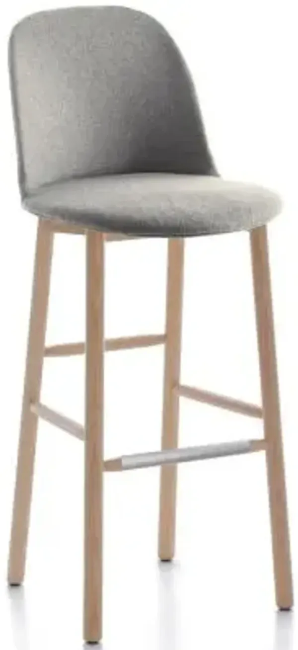 Alfi Stool, High Back With Alfi Soft Slip Cover