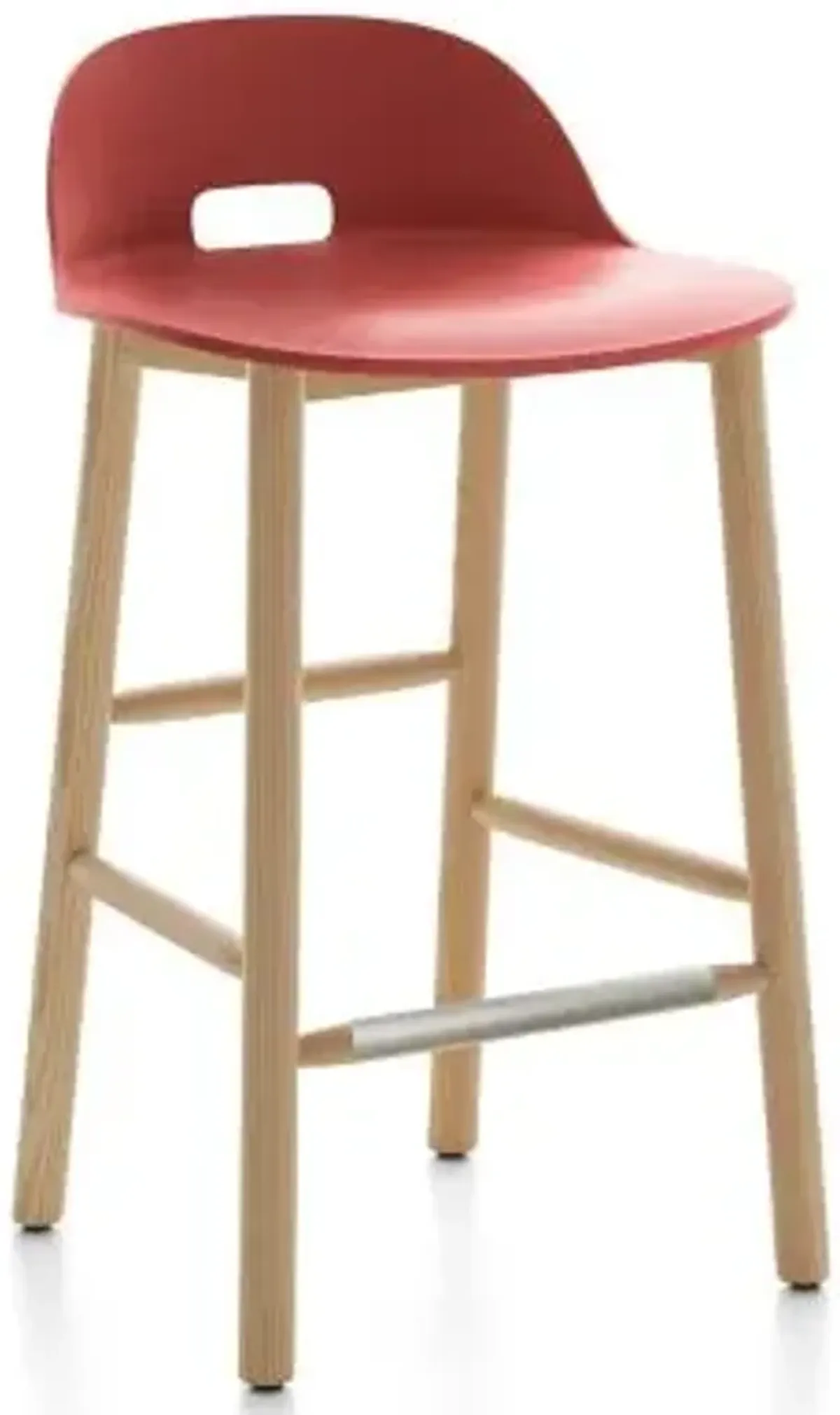 Alfi Stool, Low Back With Alfi Soft Slip Cover
