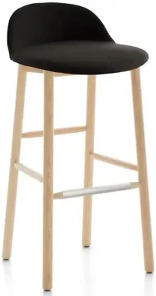 Alfi Stool, Low Back With Alfi Soft Slip Cover
