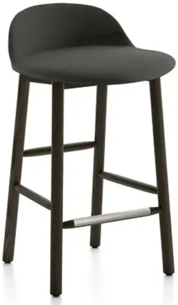 Alfi Stool, Low Back With Alfi Soft Slip Cover