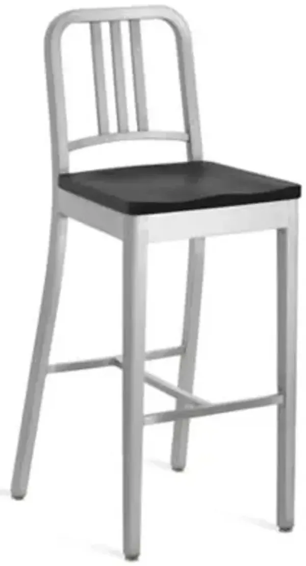 Navy Stool, Wooden Seat