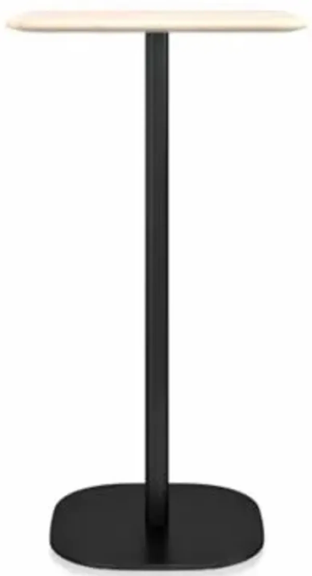 2 Inch Flat Base Bar Table, Square Top