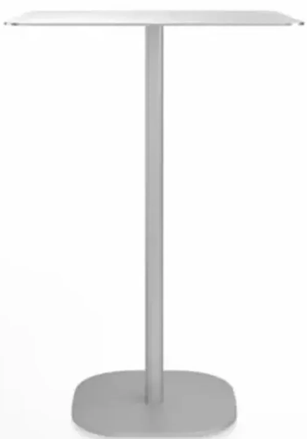 2 Inch Flat Base Bar Table, Square Top