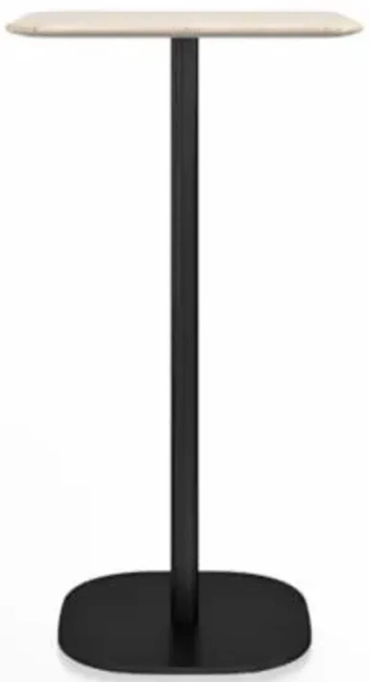 2 Inch Flat Base Bar Table, Square Top