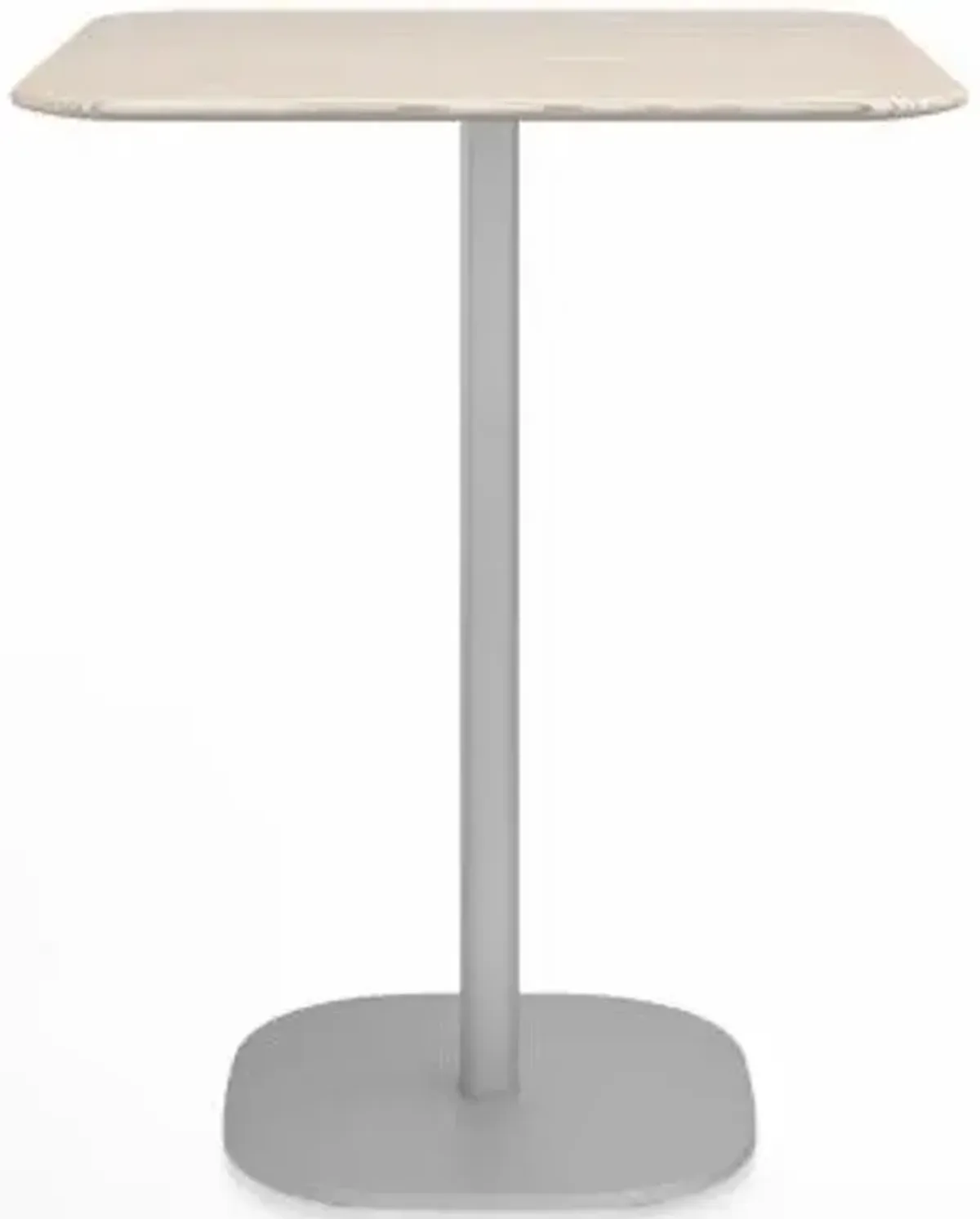 2 Inch Flat Base Counter Table, Square Top