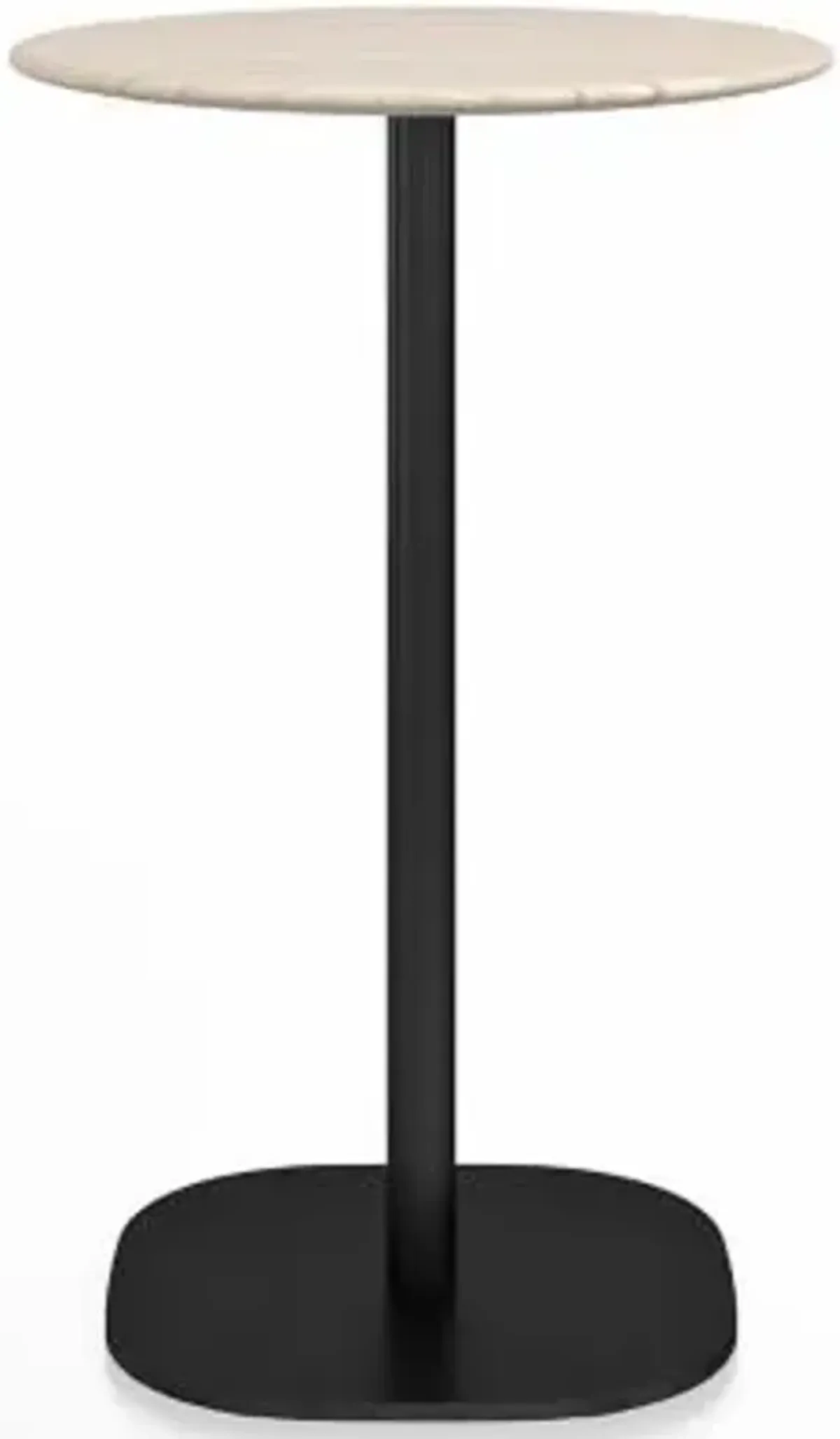 2 Inch Flat Base Bar/Counter Table, Round Top