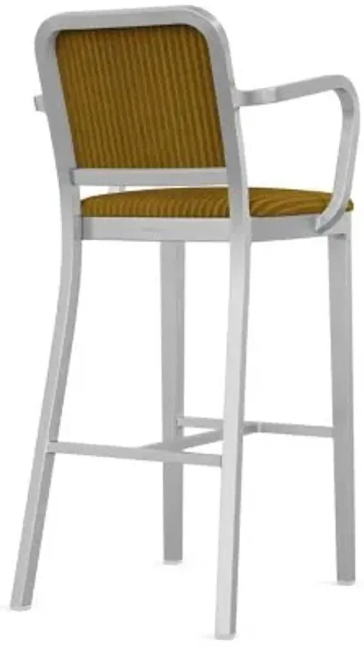 Navy Officer Upholstered Bar/Counter Stool with Arms