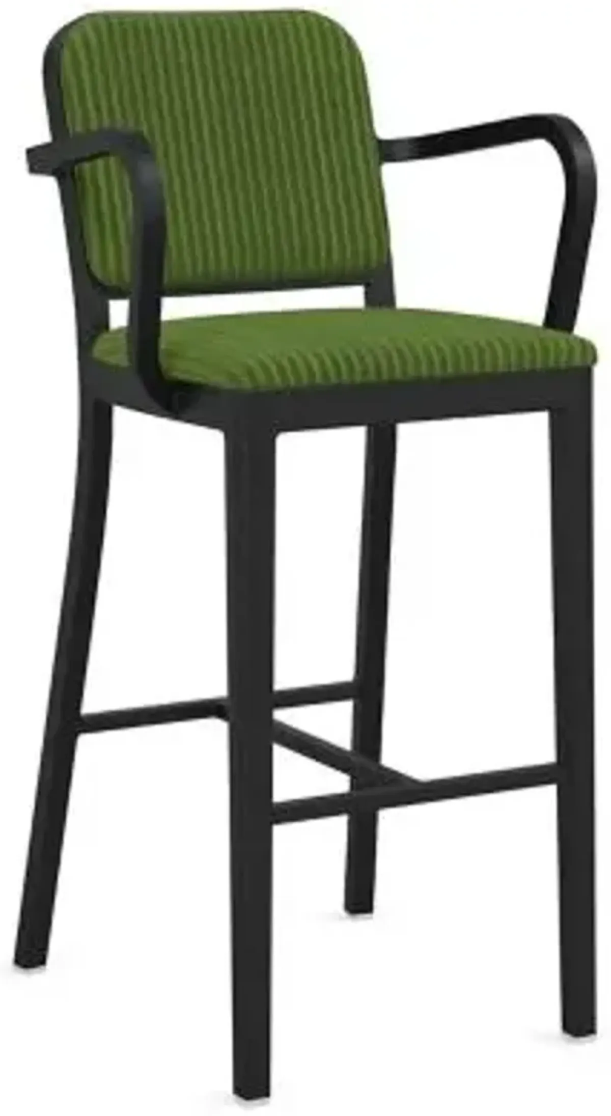Navy Officer Upholstered Bar/Counter Stool with Arms
