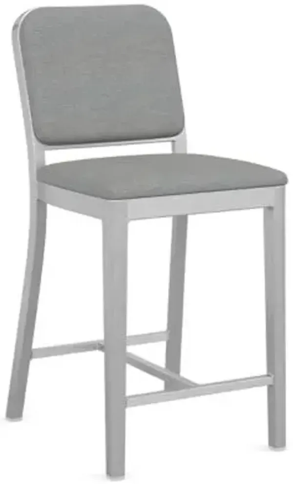 Navy Officer Upholstered Bar/Counter Stool