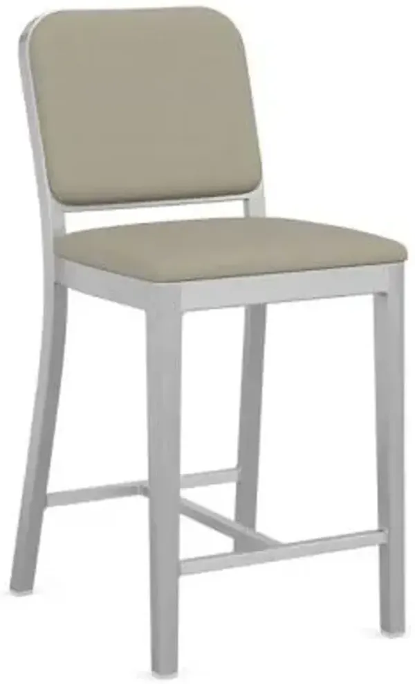 Navy Officer Upholstered Bar/Counter Stool