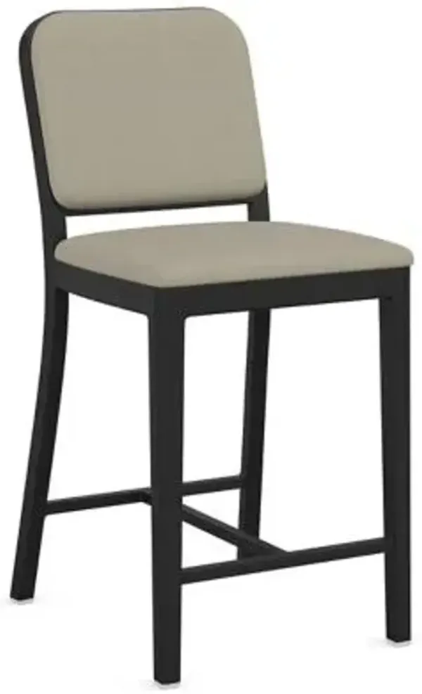 Navy Officer Upholstered Bar/Counter Stool