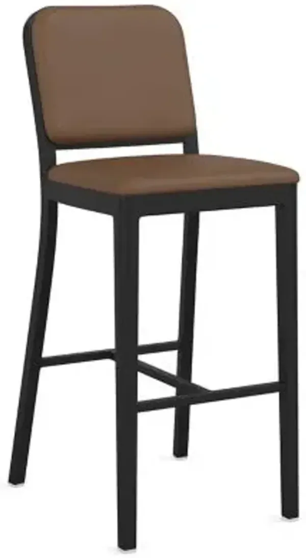Navy Officer Upholstered Bar/Counter Stool