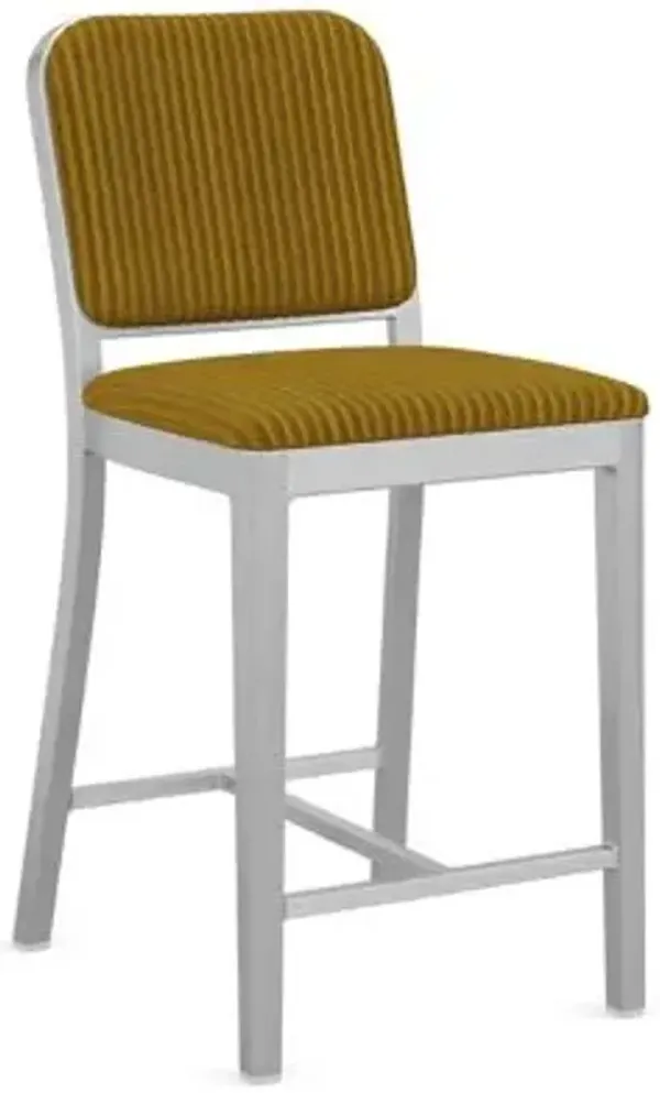 Navy Officer Upholstered Bar/Counter Stool