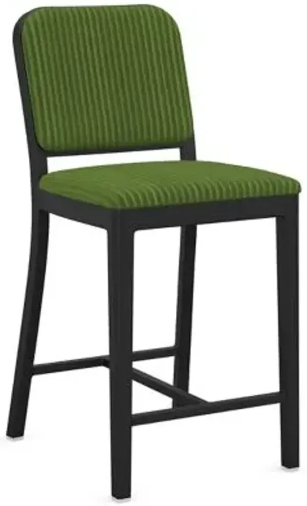 Navy Officer Upholstered Bar/Counter Stool