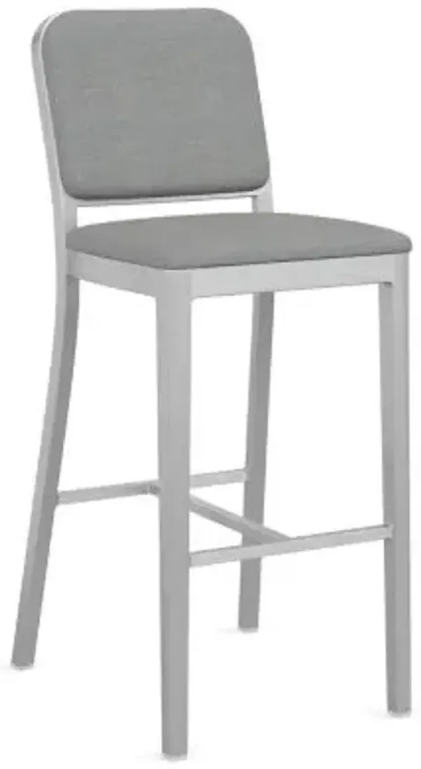 Navy Officer Upholstered Bar/Counter Stool