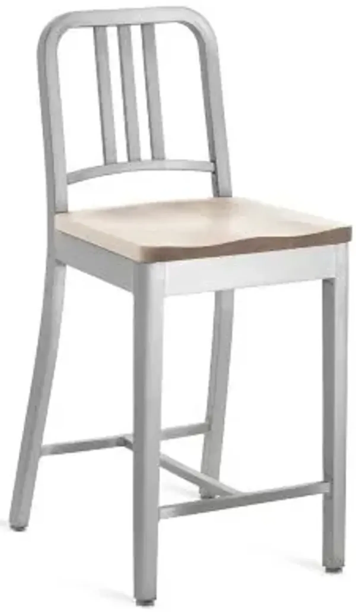 Navy Stool, Wooden Seat